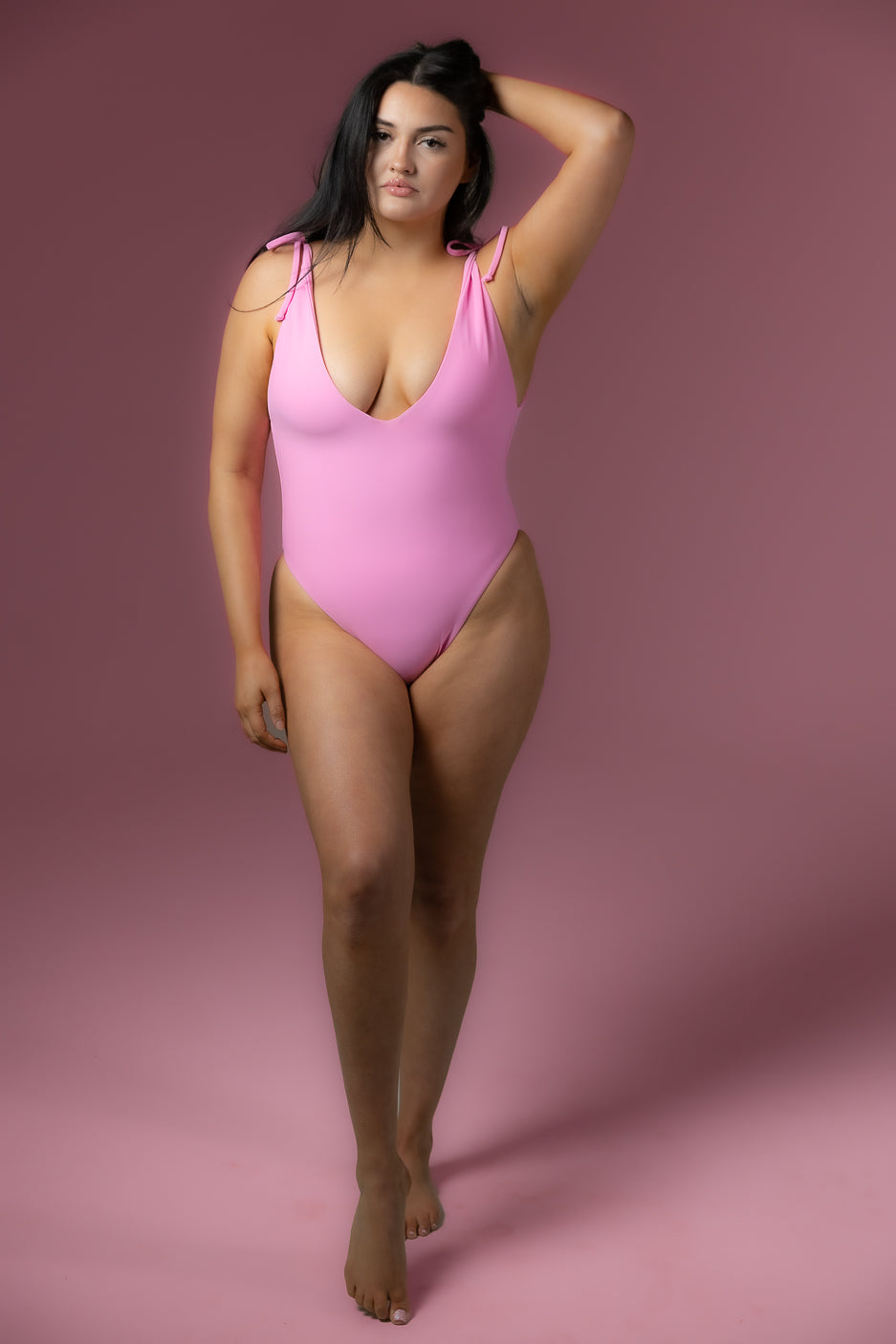 Berry Hot Matte Pink One Piece